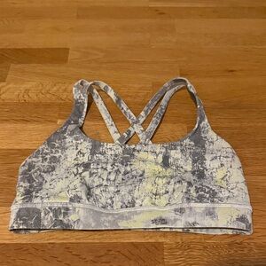 Lululemon Energy Bra (Gray and Yellow)